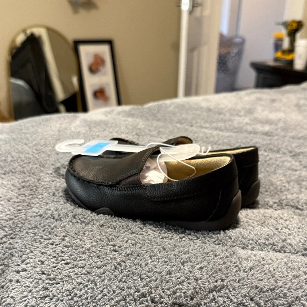 Kids dark brown Leather Loafers